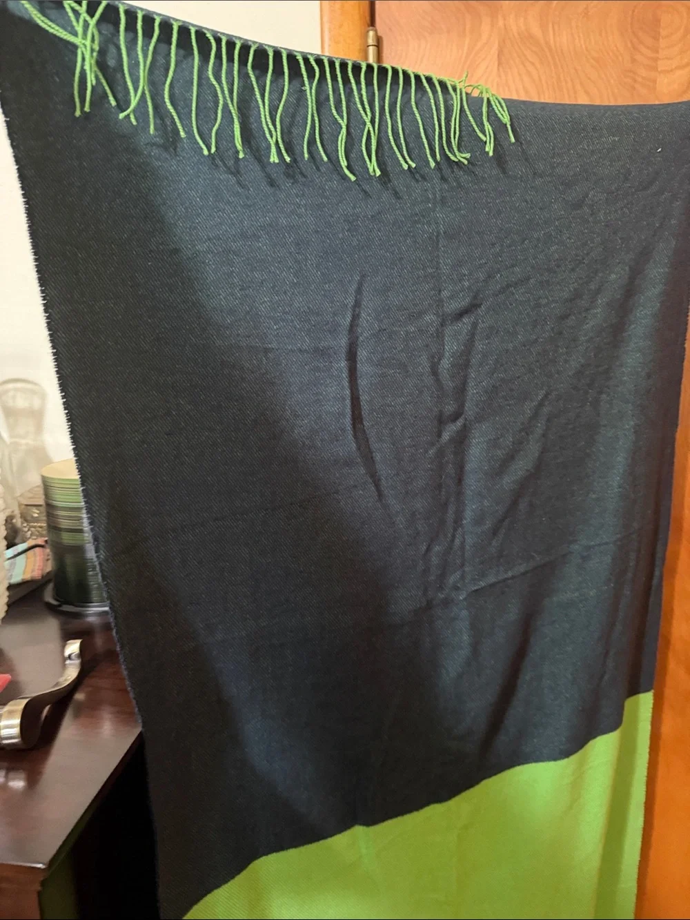 GAP Green and Dark blue Colorblock blanket scarf super soft